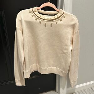 Alice and Olivia sweater with pearl collar details. Never worn!